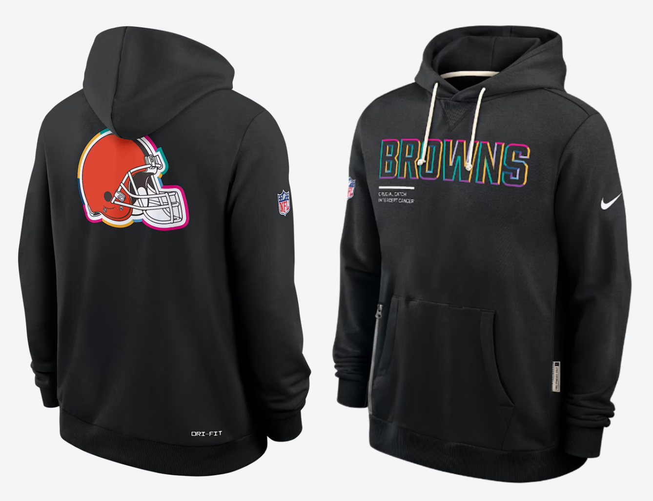 Men Cleveland Browns black 2025 Nike NFL hoodie